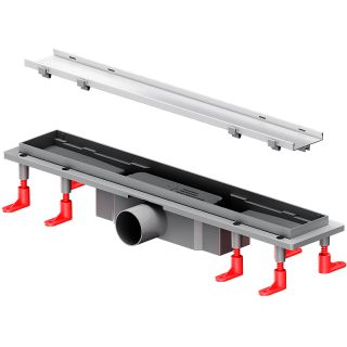 Душевой лоток AM.PM PrimeFlow 50 W02SC-U11-050-04SB с решеткой Хром матовый / под плитку Tile