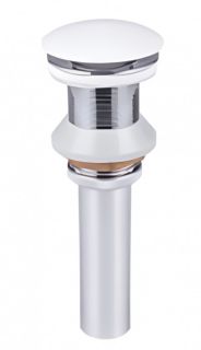 Донный клапан для раковины Sintesi SIN-VF-40WM без перелива белый матовый