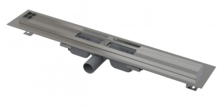 Душевой лоток AlcaPlast Low с порогами для перфорированной решетки 85см хром APZ101-850