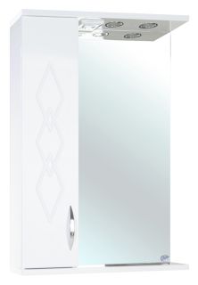 Зеркало-шкаф с подсветкой Bellezza Элеганс 50см левый белый 00000004923