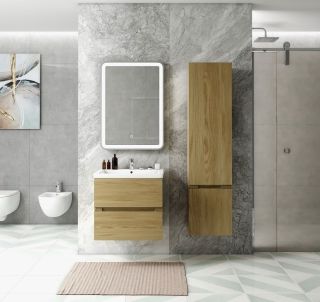 Шкаф подвесной Art&Max Techno 40x160см правый дуб мадейра янтарь AM-Techno-1600-AC-SO-LW674-R