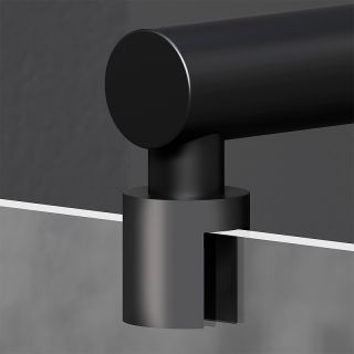 Душевая перегородка AM.PM X-Joy 120 W94UWI-120-F1-BTE профиль Черный матовый стекло прозрачное