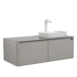 Тумба с раковиной Black&White Universe 9151200R 120 см светло-серый