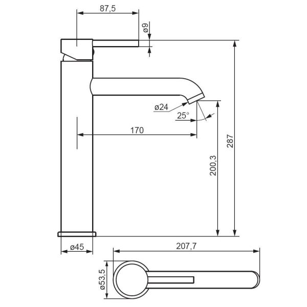 Смеситель для раковины Damixa Scandinavian Pure 360250500 розовое золото