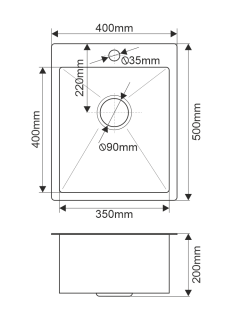 Мойка R4050H Melana ProfLine 3,0/200 сатин в комплекте с коландером