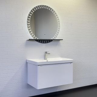 Тумба с раковиной Comforty Арзамас 80 00-00017884 подвесная Белая матовая