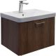 Тумба с раковиной Comforty Ангара 60 00-00021035 подвесная Дуб темно-коричневый