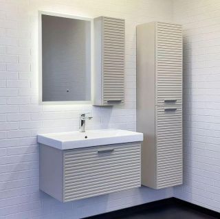 Тумба с раковиной Comforty Касабланка 00-00019529 80 см Серый шелк