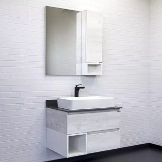 Тумба с раковиной Comforty Прага 00-00014831 75 см Дуб белый