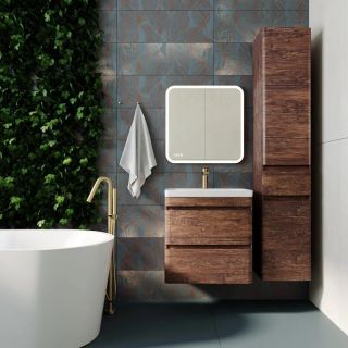 Пенал Style Line Атлантика Люкс Plus L СС-00002222 35см с бельевой корзиной старое дерево