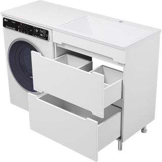 Напольная тумба под раковину Misty Байкал 130 R УТ000014755 68.6 см белый