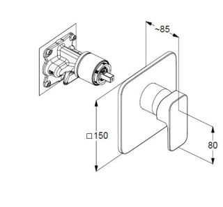 Смеситель для душа Kludi Renon 427555375 белый матовый