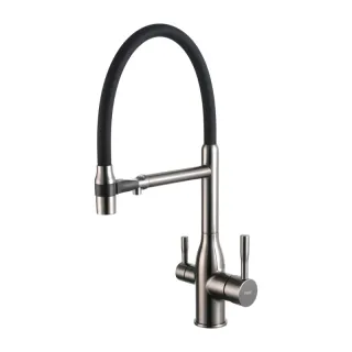 Смеситель для кухни Frap F4398-9 оружейная сталь