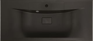 Раковина из искусственного мрамора Art&Max 90см чёрный матовый AM-LAV-900-MR-FP-Nero