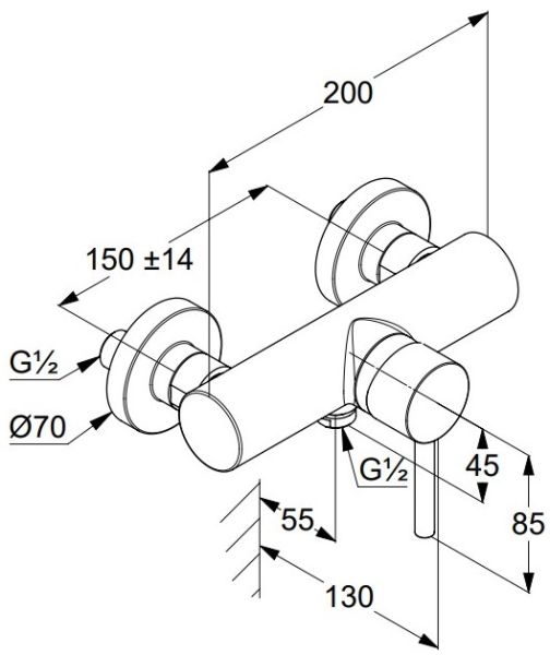 Смеситель для душа Kludi Bozz хром 388310576