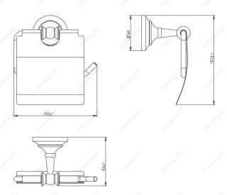 Держатель туалетной бумаги Melana MLN-820007 хром/золото