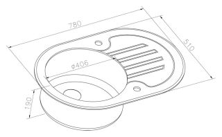 Мойка кухонная Zorg Inox Glass GL-7851-OV-WHITE-BRONZE