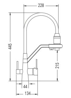 Смеситель для кухни Rose R558E золото