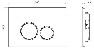 Клавиша смыва Charus Bagliore FP.330.RED.10 красное стекло