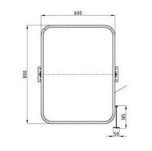 Зеркало для ММГ Aquanika АКВ-68 с регулировкой угла наклона 60x80 см