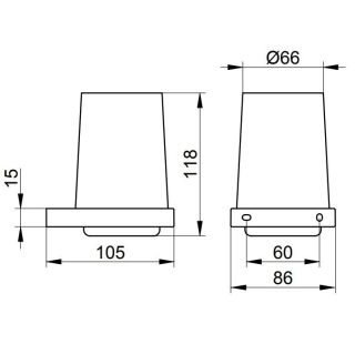 Стакан для зубных щёток Keuco Edition 11150379000 черный