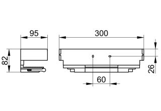 Корзинка для душа Keuco Edition 11159130000 хром черный шлифованный