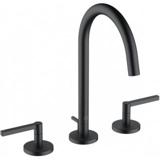 Смеситель для раковины Kludi Nova Fonte Puristic на три отверстия чёрный матовый 201433915