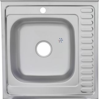 Мойка 6060 L Melana 0,8/180 левая хром с сифоном (097D t L *10)