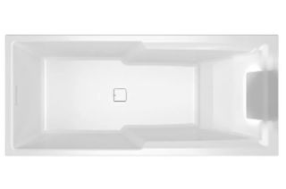 Акриловая ванна с подсветкой Riho Still Shower LED Fall B103014005 180х80см светодиоды и подголовник слева заполнение через перелив белый