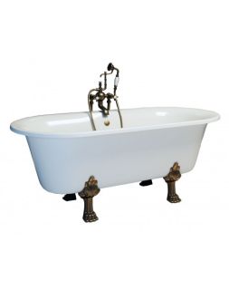 Ванна из искусственного камня Фэма Стиль Феррара на опорах хром 171x82 см