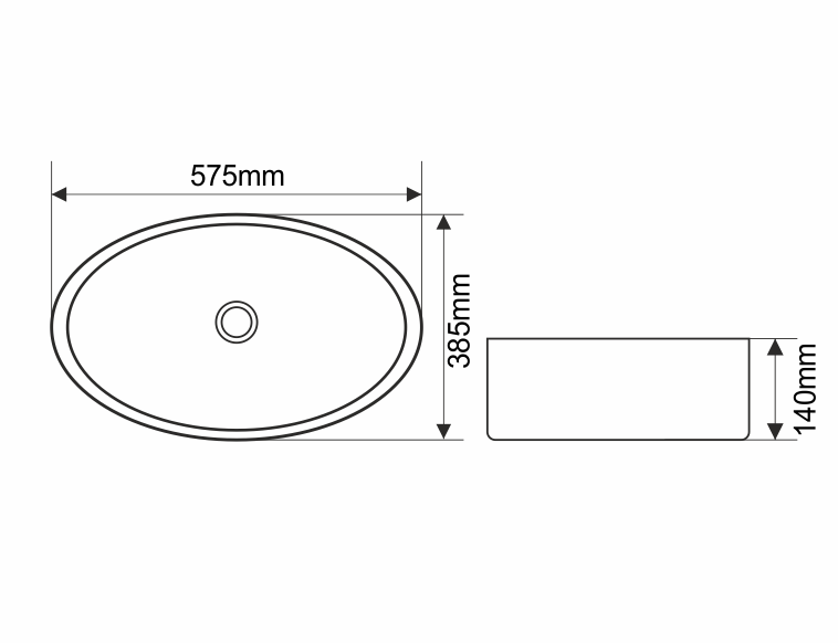 Накладная раковина Melana 320337-805 58см белый