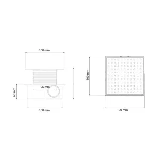 Душевой трап Boheme Smart Design 985-10-MG 10 см золото матовое