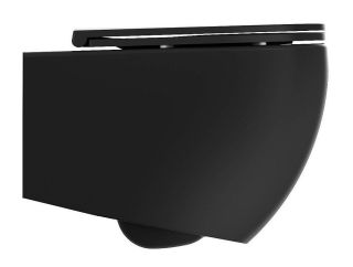 Подвесной унитаз Isvea Infinity 10NF02001SV-2N безободковый крышка микролифт чёрный матовый