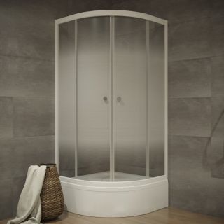 Душевой уголок Triton Лайт Щ0000061789 100x100 см профиль белый стекло с узором