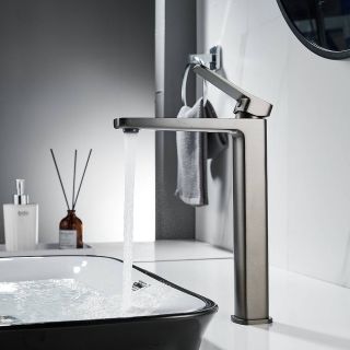 Смеситель для раковины Shevanik S9911T оружейная сталь