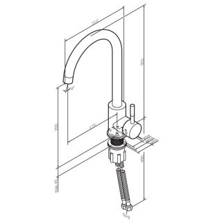 Смеситель для кухни Am.Pm X-Joy S F85B07111 сатин