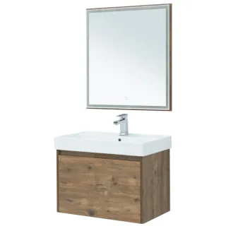 Зеркало с подсветкой Aquanet Nova Lite 249513 75 см дуб рустикальный