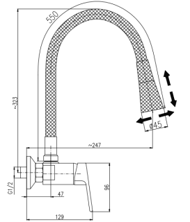 Смеситель для кухни Rav Slezak Colorado CO202.5/13CMAT черный