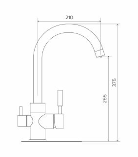 Смеситель для кухни Polygran Элара дуо чёрный 627666