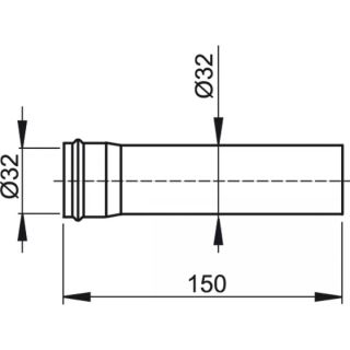Удлинитель AlcaPlast ?32 металл A4000