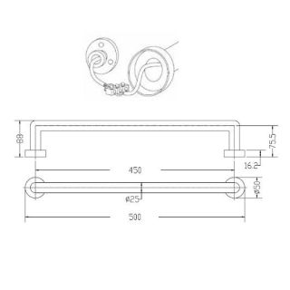 Полотенцесушитель электрический Margaroli Arcobaleno 521 L = 48 см ORO 48 см золото