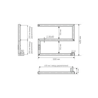 Полотенцесушитель электрический Indigo Sparta DGS40-50Rt 40x50 см хром