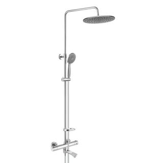 Душевая стойка Swedbe Hermes 9090G1GH с термостатическим смесителем для ванны хром/серый