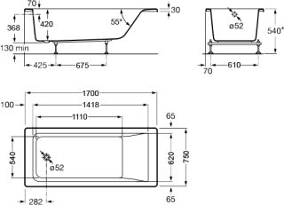 Акриловая ванна Roca BeCool 180x80 ZRU9302782