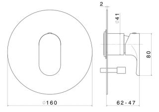 Встраиваемый смеситель для душа Kerama Marazzi Ole 69470EKM.01.093 чёрный матовый
