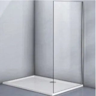 Боковая панель Veconi KP-07G, 1000x1950, золото брашинг, прозрачное стекло