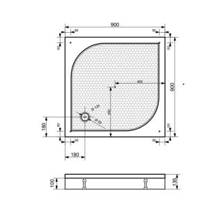 Экран для поддона Эстет Гамма ФР-00000885 90x90см