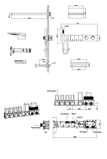 Душевой комплект Boheme Zodiac 133-2-CB с термостатом брашированная медь