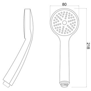 Лейка для душа РМС LE05 хром