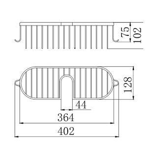 Полочка для ванной Frap F354 хром
